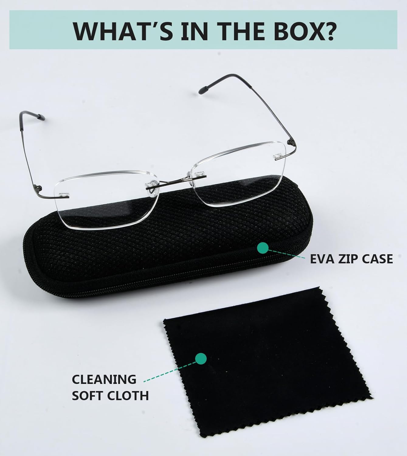 Eyekepper Lentes de lectura sin marco para mujer, lectores ligeros sin montura para mujer
