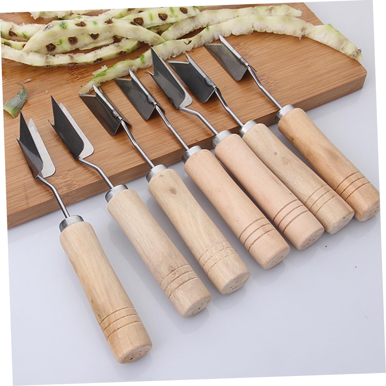 7pcs Piña Peeler Herramienta Removedor de Maquillaje Fruta