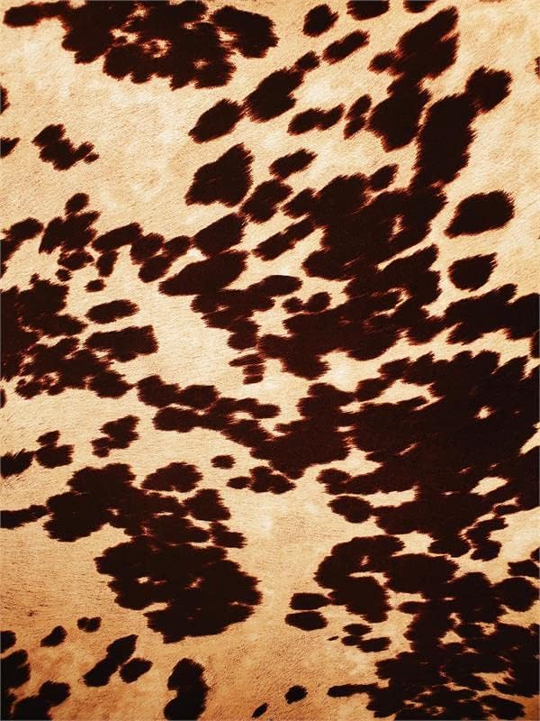 Tela color crema de cobre profundo con estampado de vaca de terciopelo  54 pulgadas vendido por The Yard