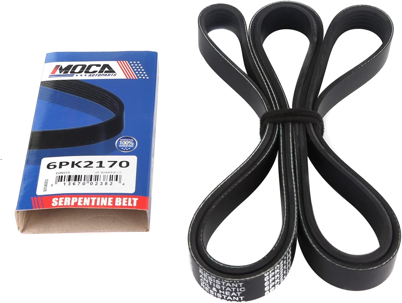 MOCA 6PK2170 EPDM Cinturón Serpentine para Ford Ranger Explorer 1997-2008 para Mercury Taurus para Mazda MX-5