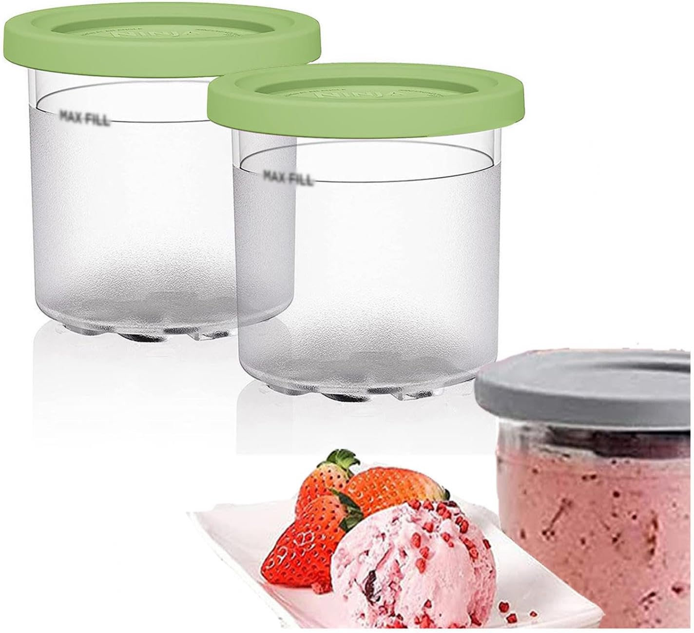 246 pintas Creami Deluxe para hacer helados Ninja, pintas de helado de 16 onzas con tapas sin BPA, aptas para lavavajillas, compatibles con la serie