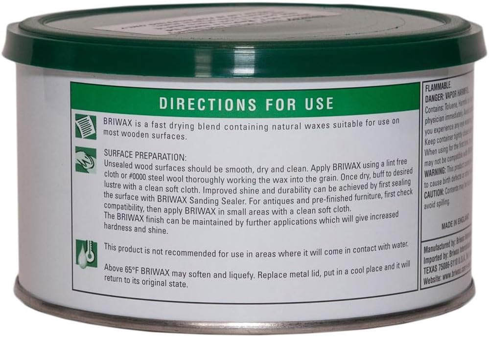 Briwax Cera original para muebles, 16 onzas, teca