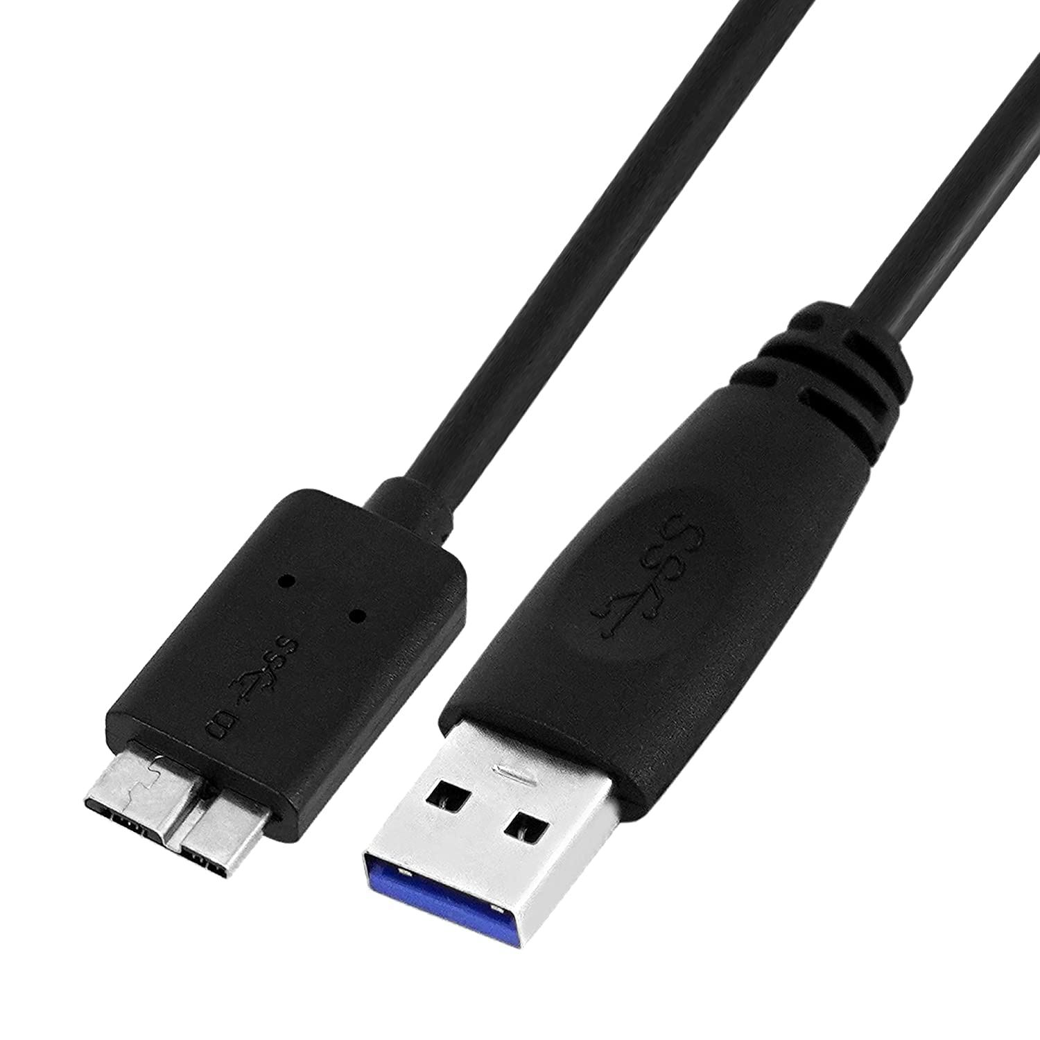SaiTech IT Cable USB 3.0 A a Micro B de alta velocidad hasta 5 Gbps Cable de transferencia de datos para disco duro externo portátil – (7.9 in),