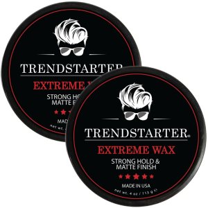 TRENDSTARTER – Cera extrema (4 onzas) (2 unidades) – Fuerte fijación – Acabado mate – Productos para el cabello para hombre – Base de agua premium – TRENDSTARTER – Cera extrema (4 onzas) (2 unidades) – Fuerte fijación – Acabado mate – Productos para el cabello para hombre – Base de agua premium –