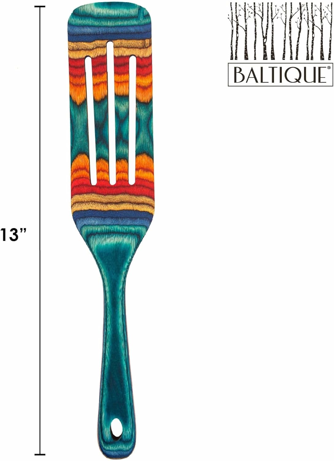 Baltique Montego Bay Collection – Utensilios de cocina de madera de 13 pulgadas, seguro para antiadherente