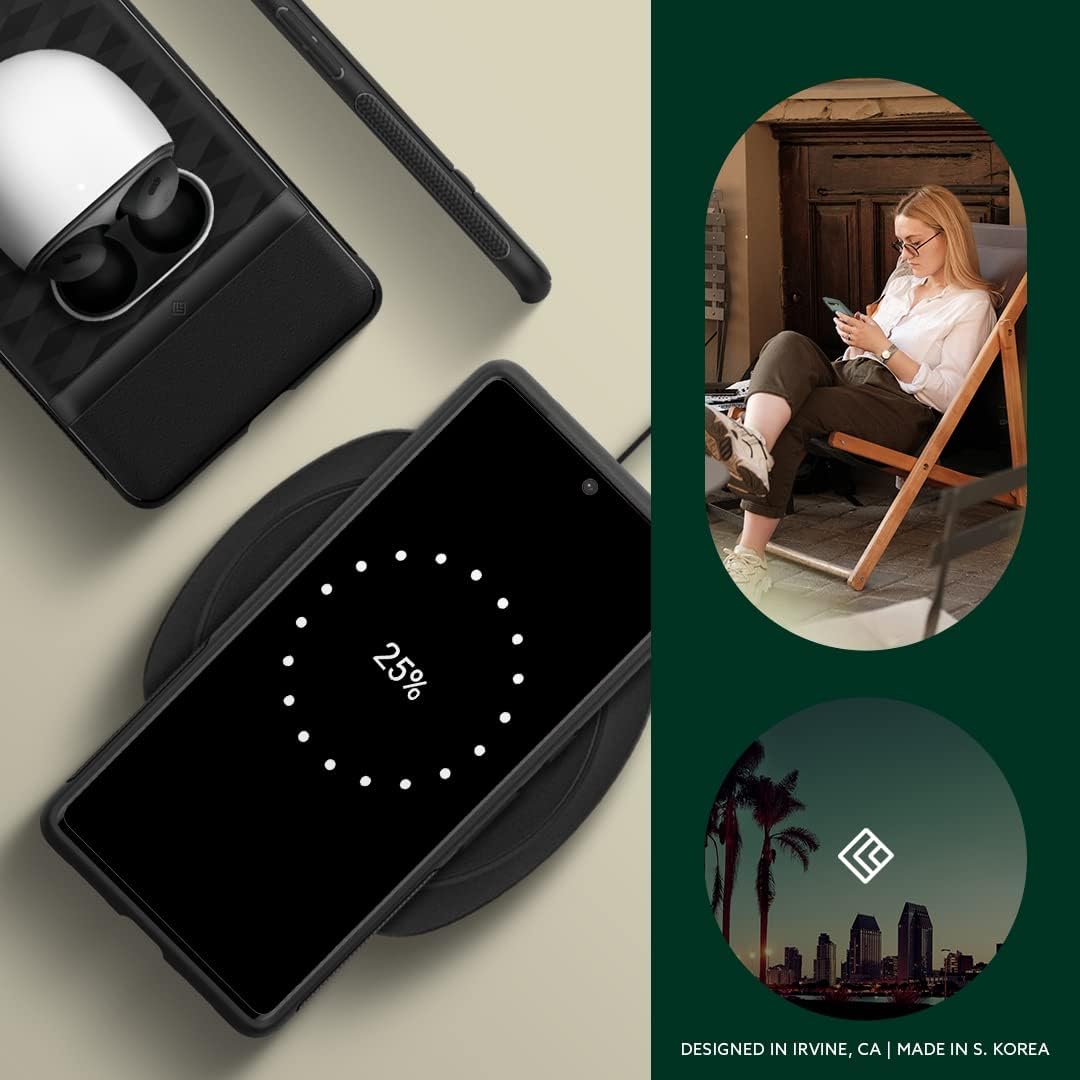 Caseology Parallax prueba de caída de grado militar diseñada para Google Pixel 7 Pro Case (2022) – Negro mate