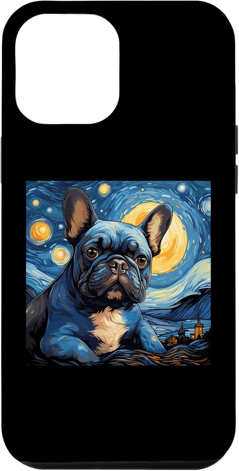 Funda para iPhone 14 Plus Van Gogh Dog Bulldog Francés