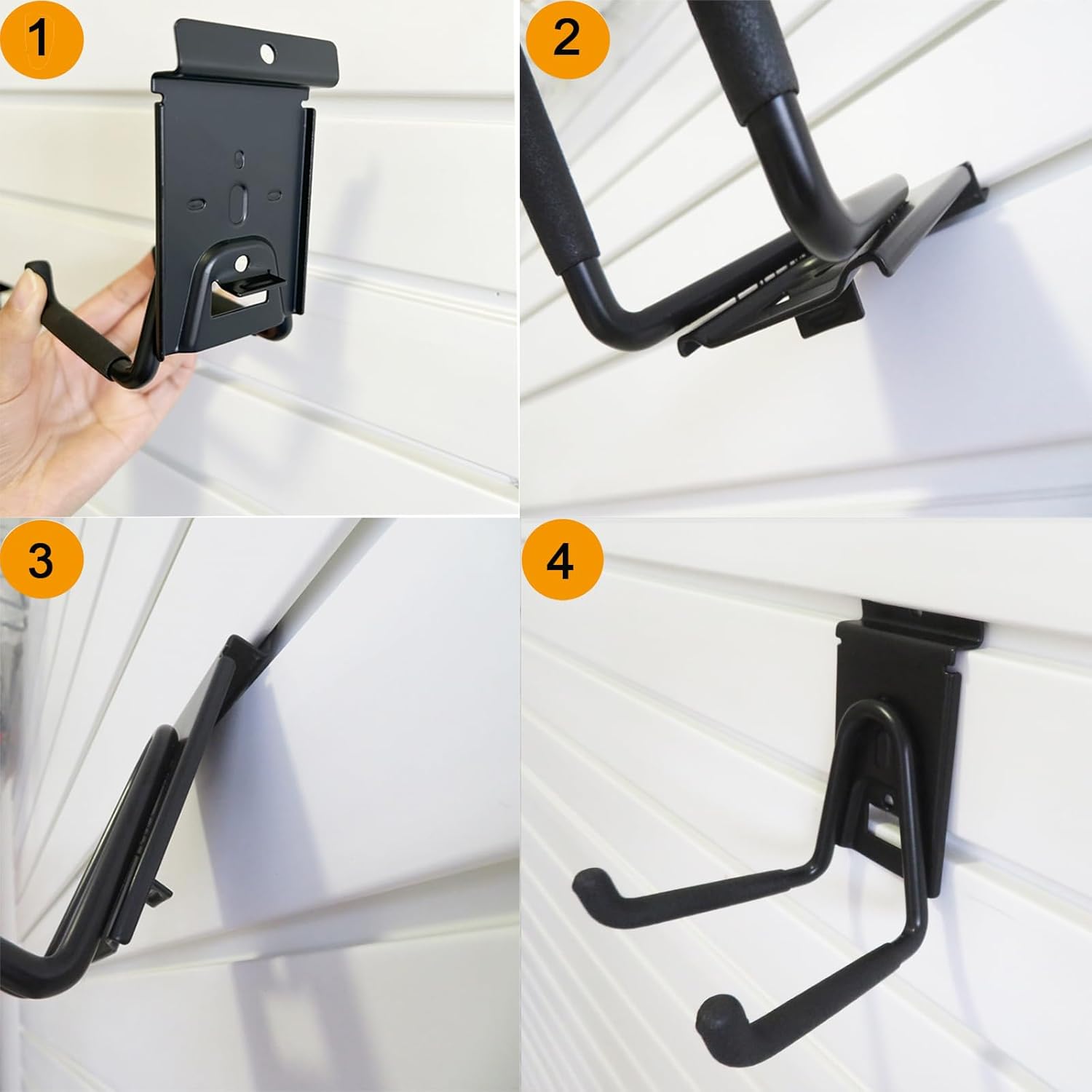 Ganchos Garge para Slatwall, accesorios antideslizantes para Slatwall, ganchos y colgadores resistentes para Slatwall, organizador de herramientas