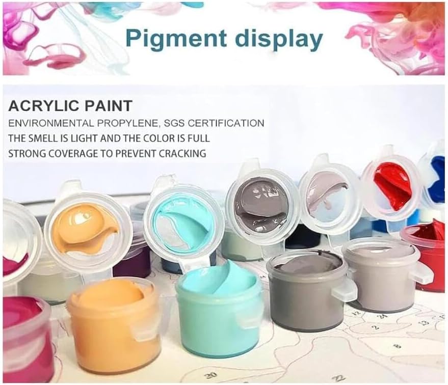 ZMHZMY Pintura por números para adultos, Bulldog inglés, kits de pintura por números, pintura al óleo, lienzo de dibujo para decoración del hogar,