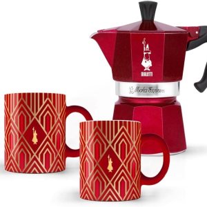Bialetti Set Moka Express 3 Tazas + 2 Tazas Art Deco Bialetti Set Moka Express 3 Tazas + 2 Tazas Art Deco