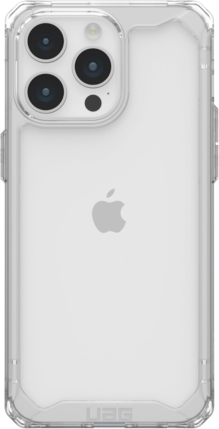 URBAN ARMOR GEAR UAG – Funda compatible con iPhone 15 Pro Max de 6.7 pulgadas, funda protectora resistente a prueba de caídas de hielo transparente