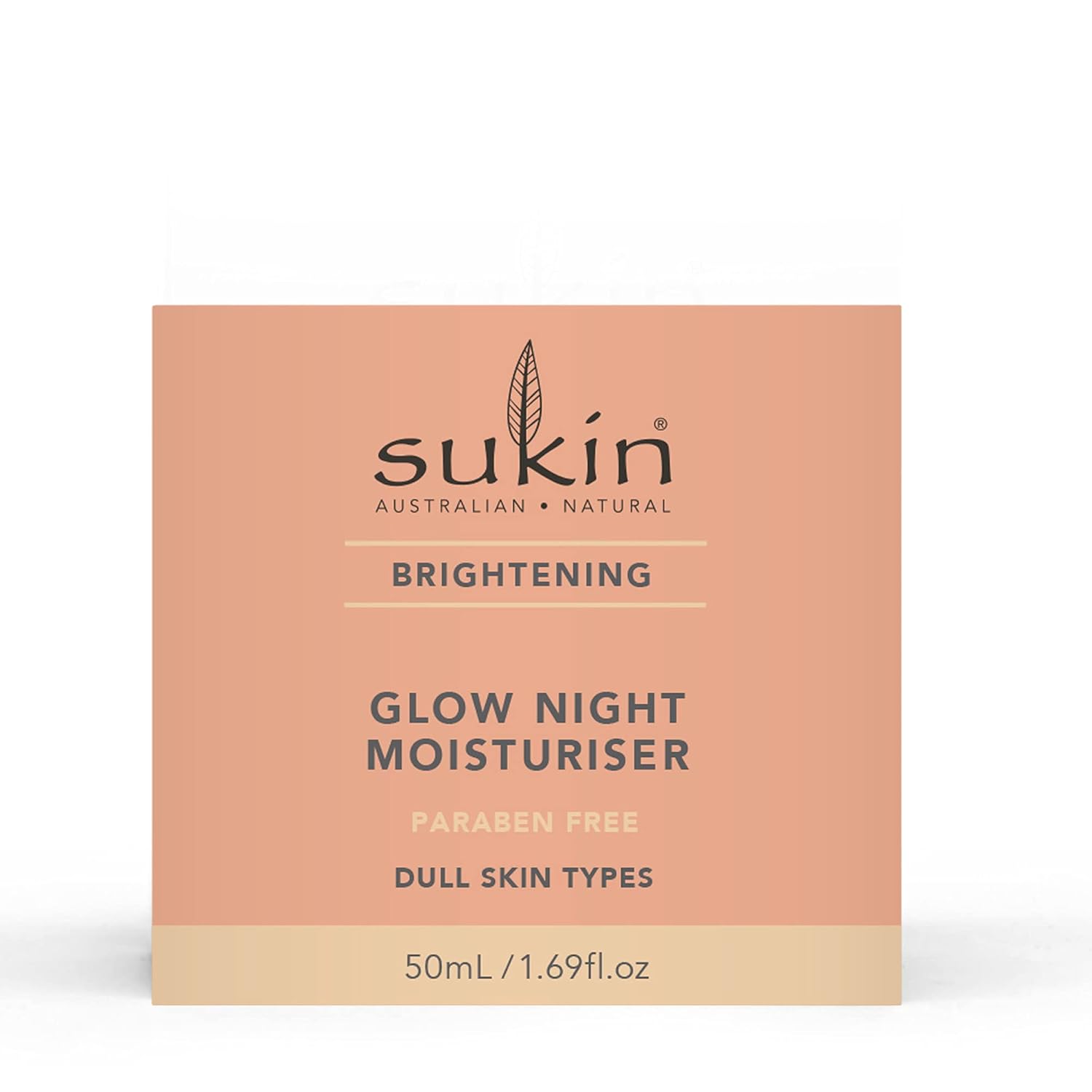 Sukin Hidratante nocturno Brightening Glow con ciruela Kakadu y vitamina E, 1.69 onzas