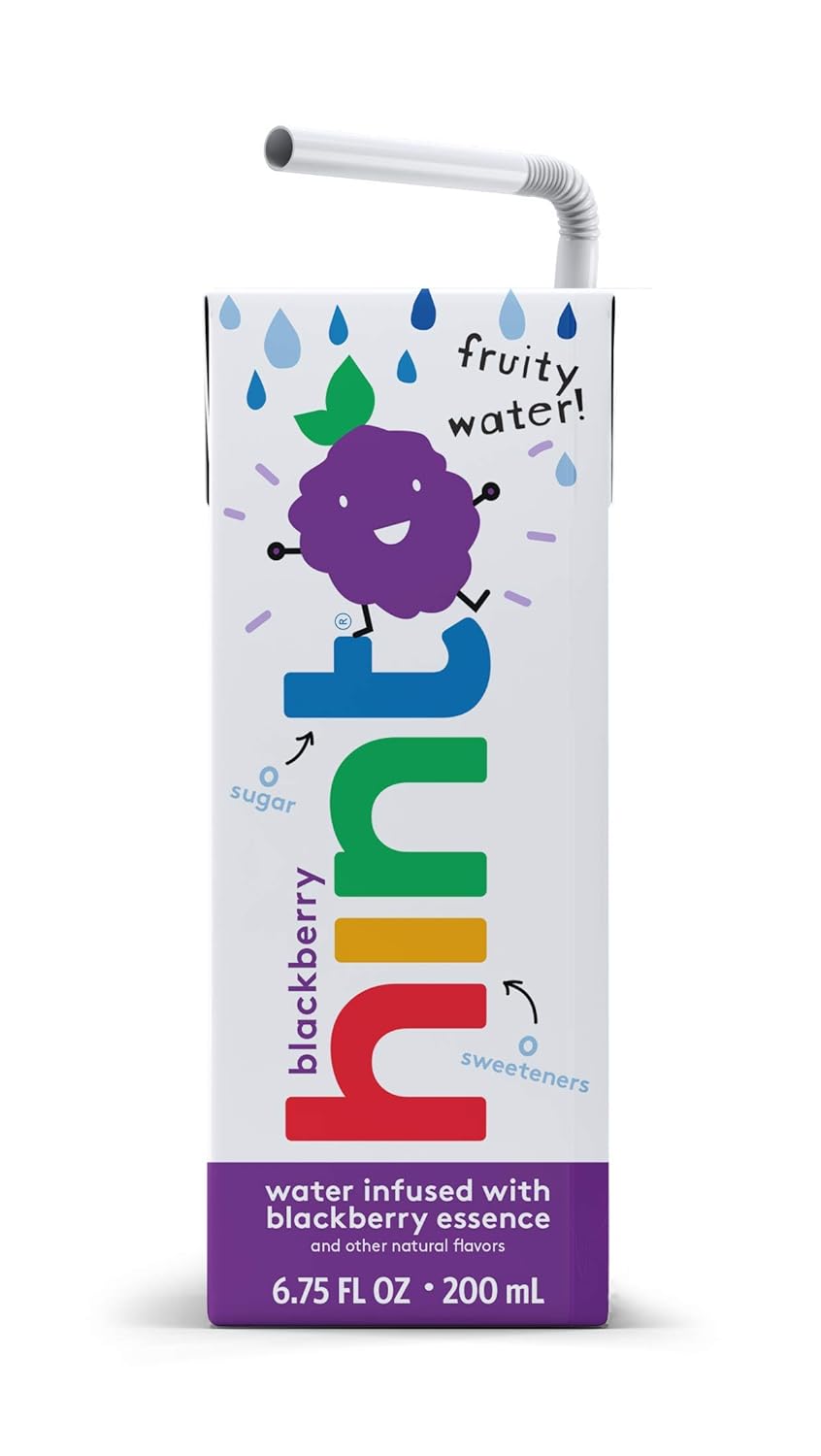 Hint Kids Agua de sabores surtidos sin azúcar sin endulzantes dietéticos 6.75 oz (caja con 32)