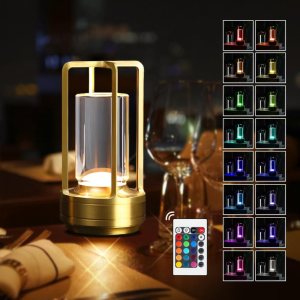 Lámpara de escritorio portátil de metal, lámpara de mesa LED inalámbrica, lámpara recargable de control táctil de 16 colores, lámpara de escritorio Lámpara de escritorio portátil de metal, lámpara de mesa LED inalámbrica, lámpara recargable de control táctil de 16 colores, lámpara de escritorio