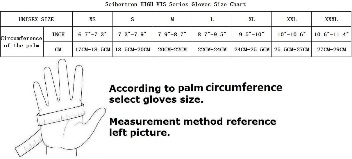 Seibertron HIGH-VIS SDXG2 – Guantes de seguridad para protección contra impactos y aceite y gas, antivibraciones, CE EN388 4131 XL