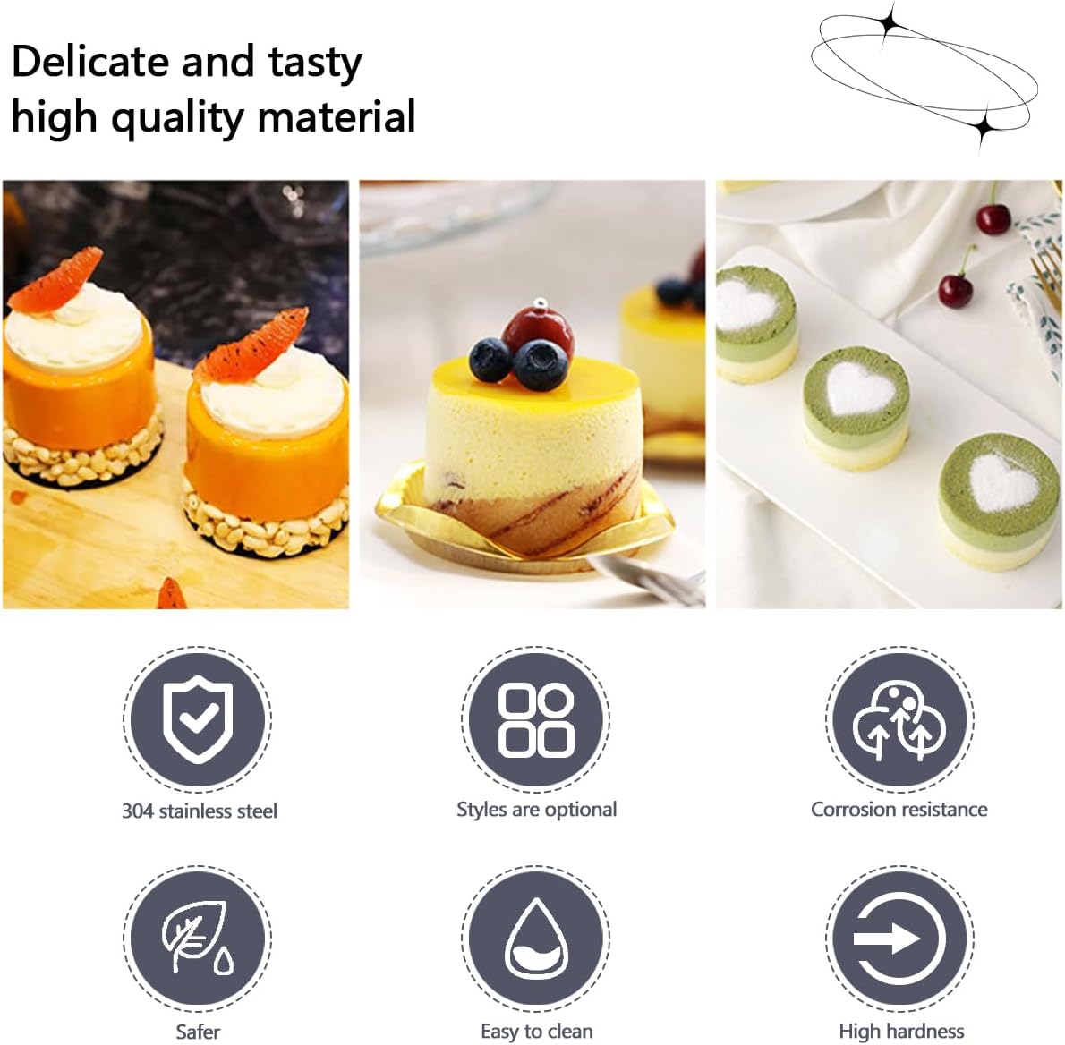 DOERDO – Cortador de galletas, cortador de bolas de masa de acero inoxidable, molde redondo para galletas, fondant, donas, 3 x 3 pulgadas