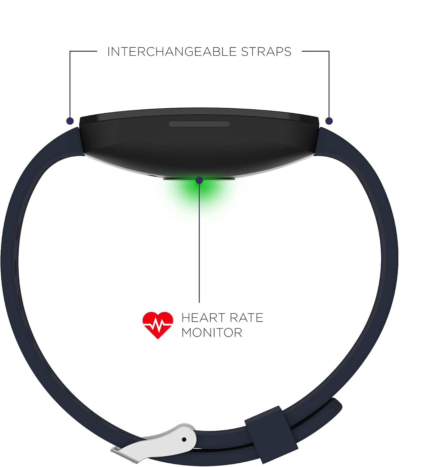 Itech Reloj inteligente activo, rastreador de fitness, frecuencia cardíaca, contador de pasos, monitor de sueño, notificaciones, resistente al agua
