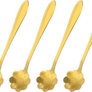 uxcell 4 cucharas de flores de acero inoxidable con forma de flor de sol de 5 pulgadas, cuchara de café pequeña cucharadita de postre para pastel de uxcell 4 cucharas de flores de acero inoxidable con forma de flor de sol de 5 pulgadas, cuchara de café pequeña cucharadita de postre para pastel de