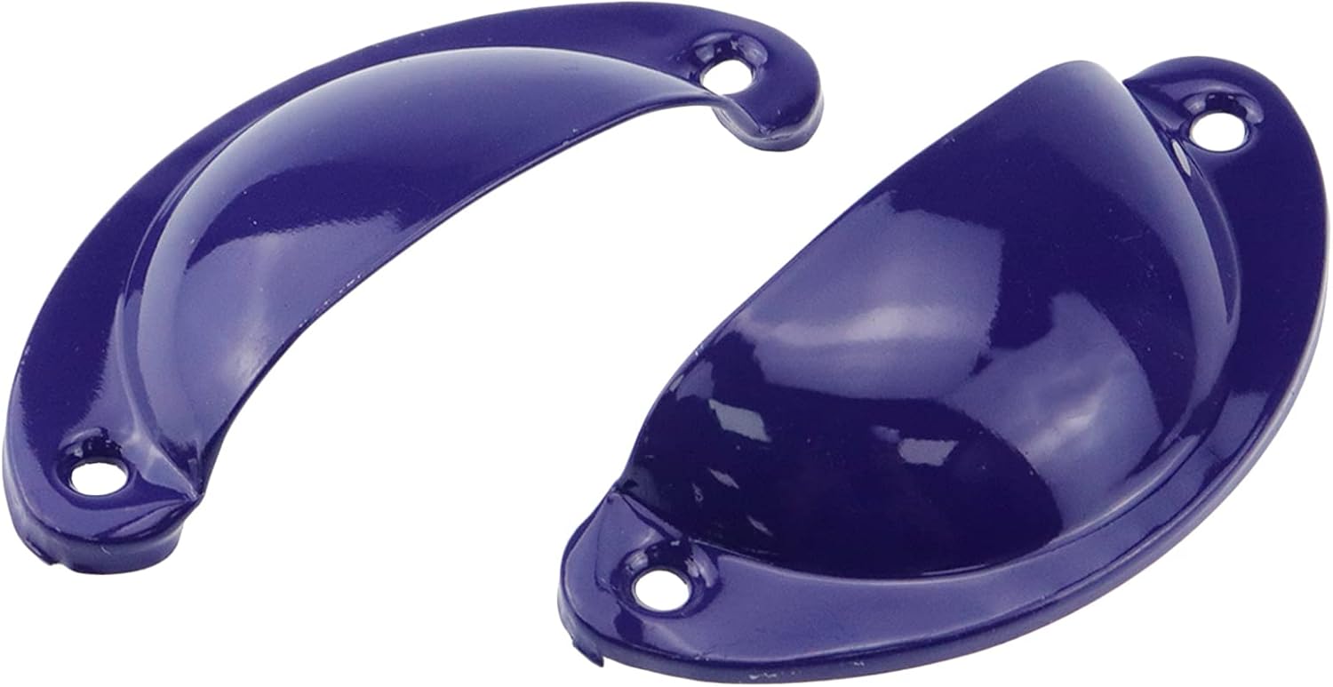 MY MIRONEY Paquete de 20 tiradores azules para cajones de cocina, manijas antiguas de armario con tornillos, centros de agujeros de 2.52 pulgadas