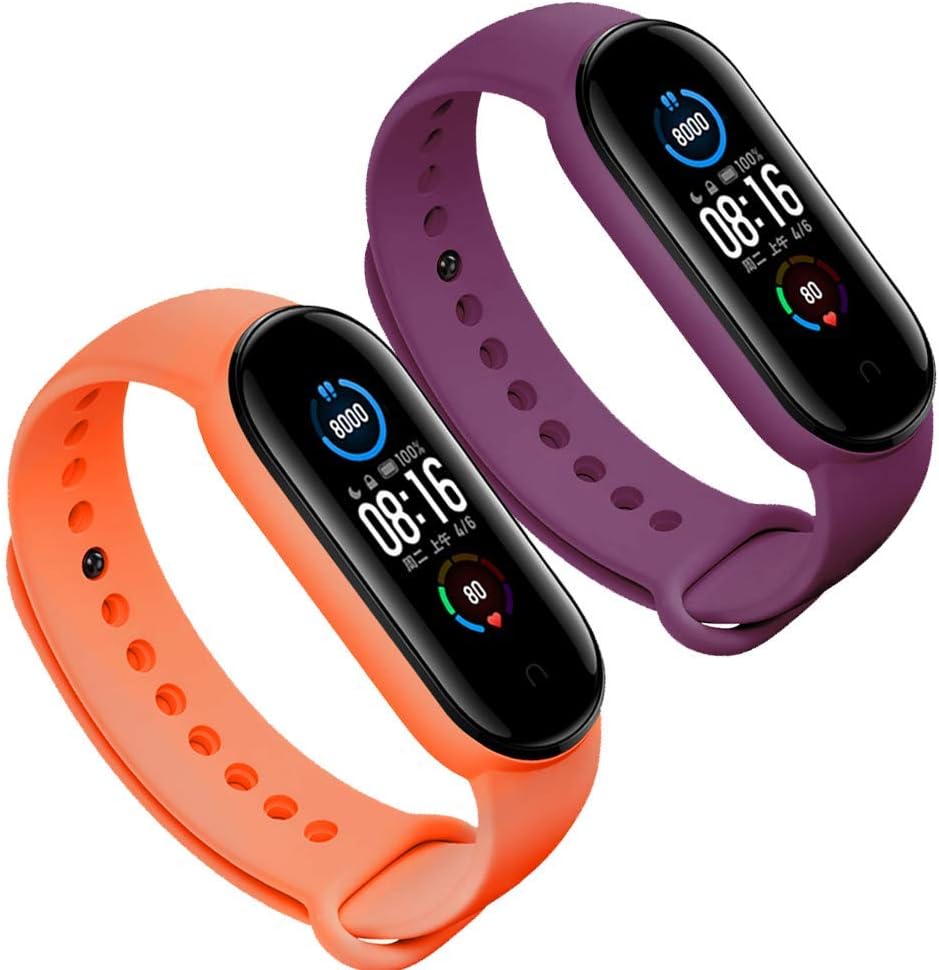 Pulseras de repuesto para Xiaomi Mi 5 y Mi 6 para correas de reloj inteligente Mi Band 5 y Mi 6, pulsera de silicona suave y flexible agradable a la