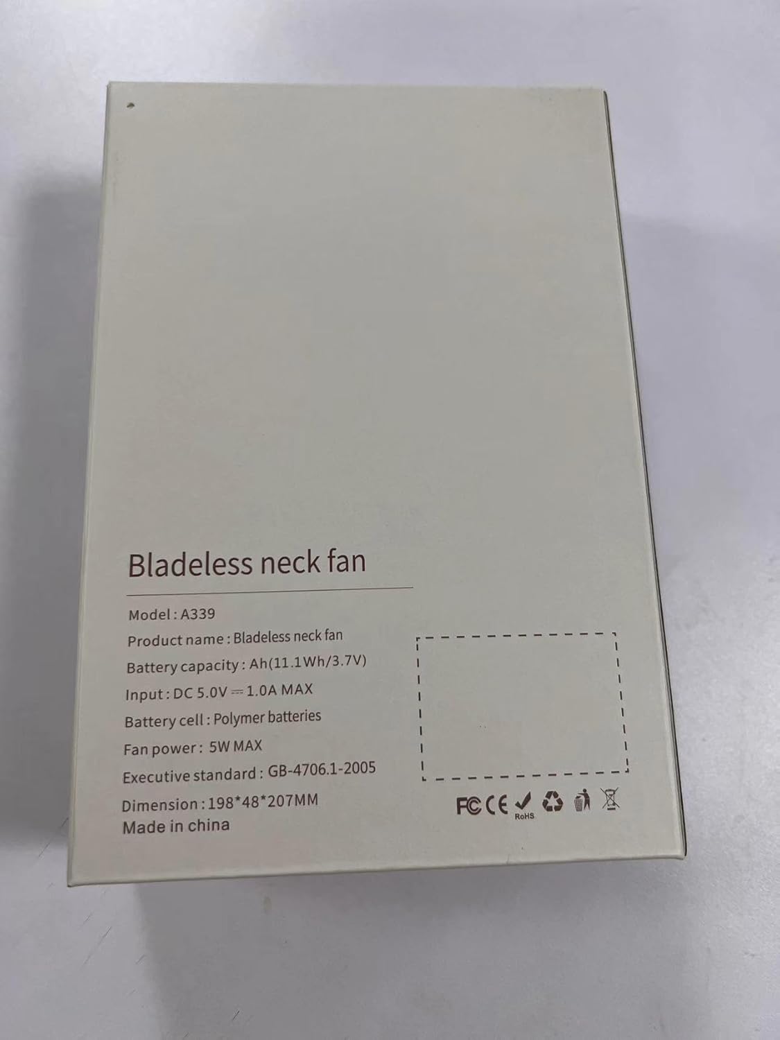 Ventilador de cuello portátil sin aspas, recargable, 5000 mAh, aire acondicionado de cuello de 3 velocidades, ventiladores personales con 4 motores