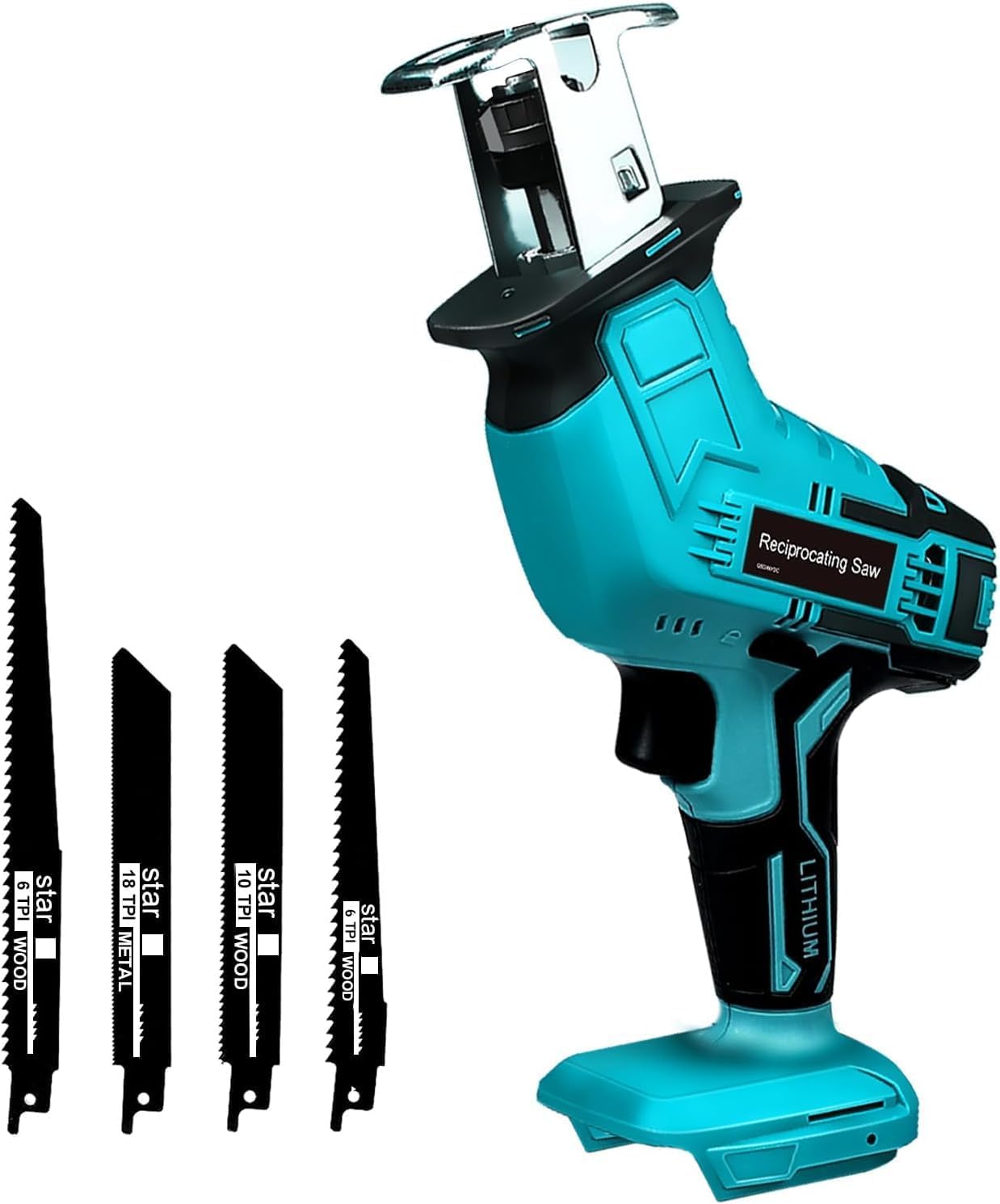 Herramienta de sierras recíprocas inalámbricas de 0-3000 RPM para Makita 18V LXT BL1850B Batería Compacta Sierra Recíproca con una sola mano para