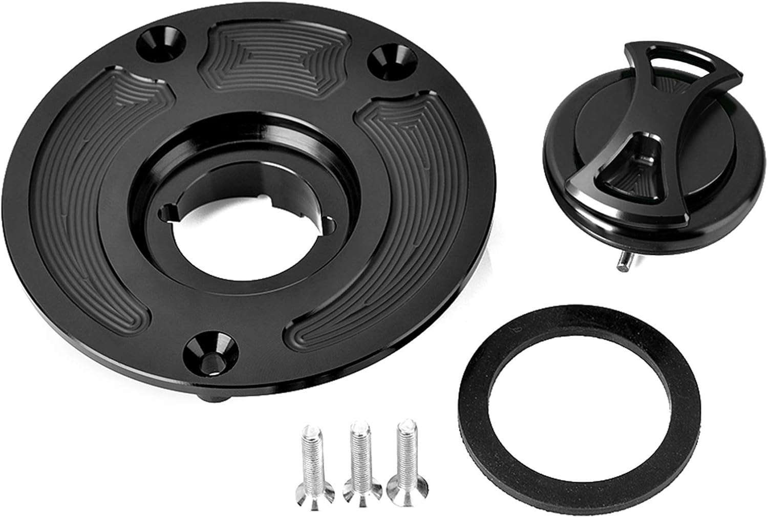 Topteng Tapa de gasolina de combustible sin llave de aluminio CNC para motocicleta Kawasaki EX250 Ninja 250R 2008-2014, ER250 2013-2016, Z250
