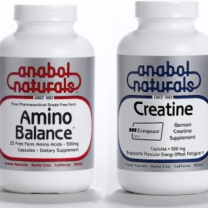 Anabol Naturals Pila de energía Amino Balance 120 cápsulas y Creapure Creatine 120 caps Anabol Naturals Pila de energía Amino Balance 120 cápsulas y Creapure Creatine 120 caps