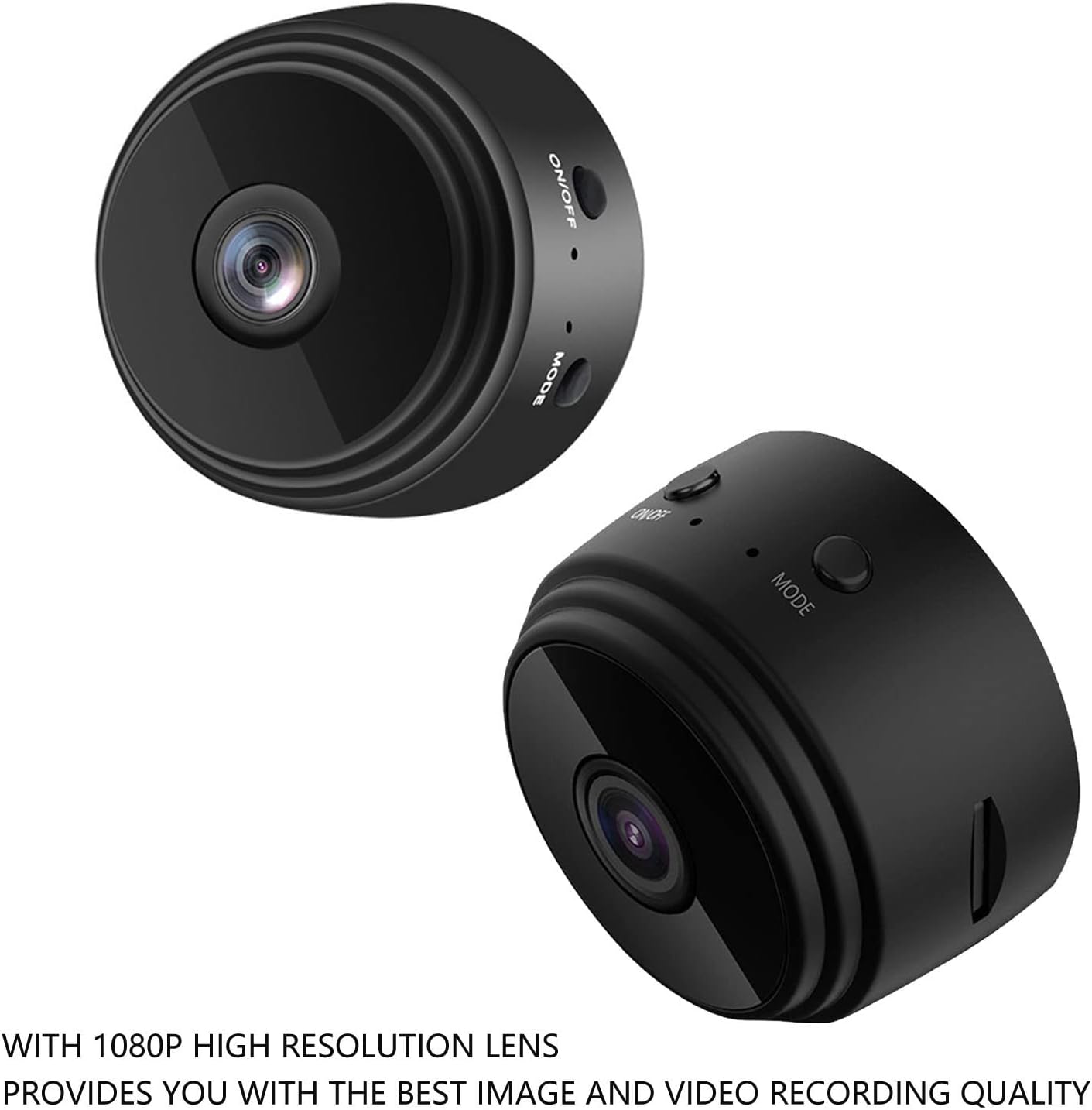 PenRux Mini cámara oculta, cámara inalámbrica HD 1080P, mini cámara espía WiFi oculta con cubierta trasera magnética, cámaras de vigilancia de