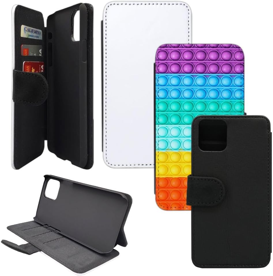 innosub 5 fundas para sublimación en blanco compatibles con Apple iPhone 11 Pro MAX (6.5 pulgadas)  con 3 ranuras para tarjetas de crédito para
