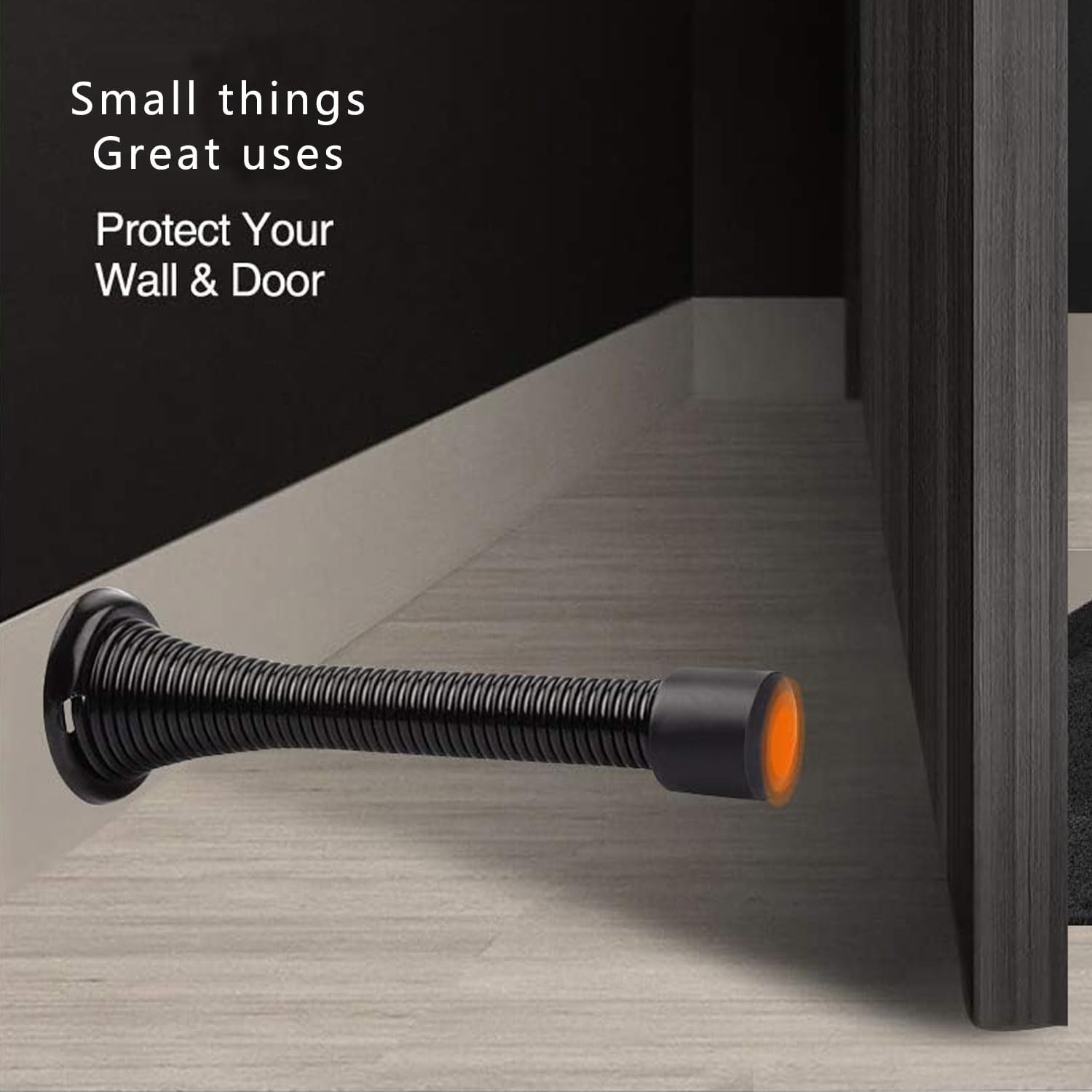 30 topes de puerta de repuesto de punta de goma de repuesto de silicona negra para tope de puerta, topes de puerta para protección de pared y piso,