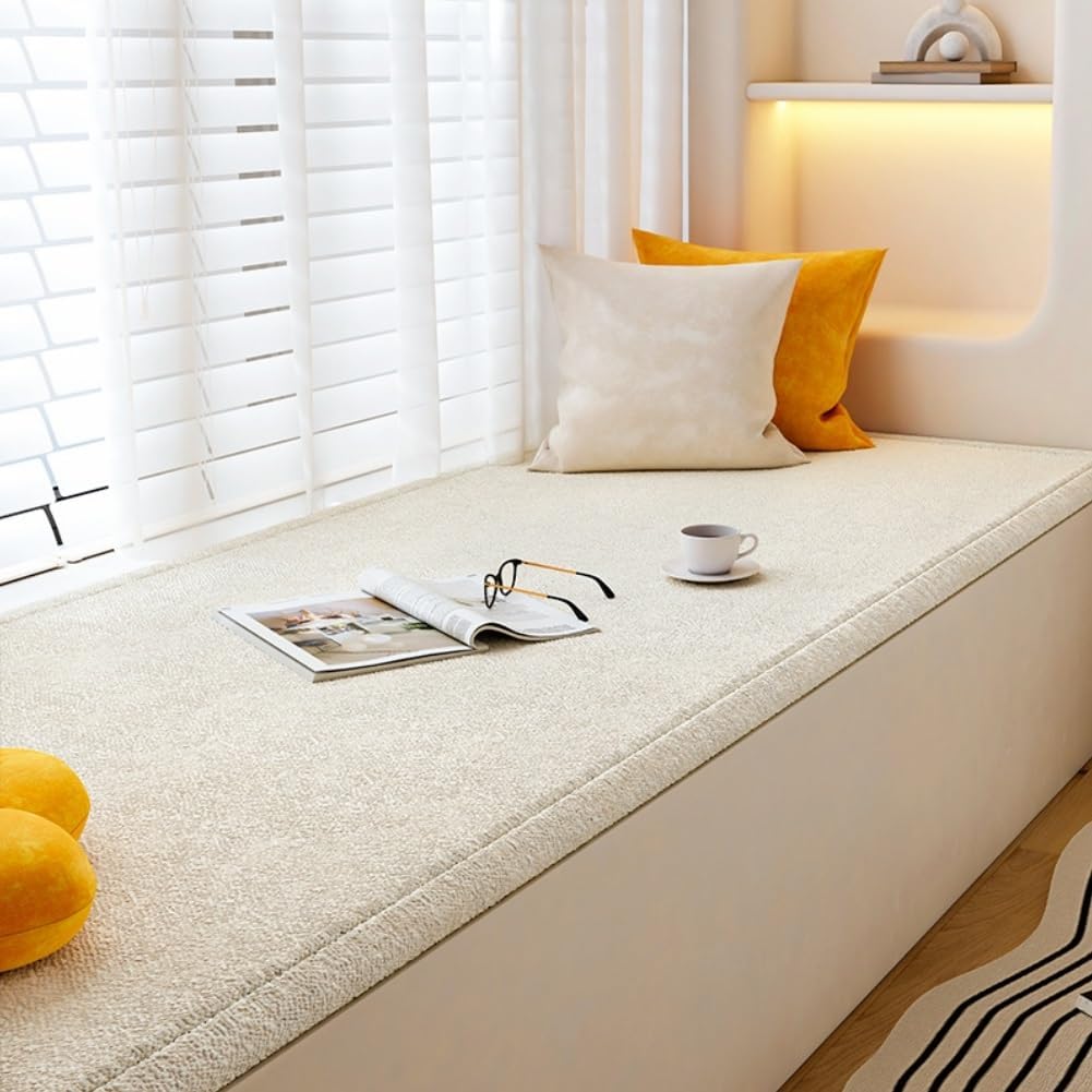Cojín de asiento para alféizar de ventana de tamaño personalizado, para muebles de interior, cojín de bahía para banco, ventana, asiento, sofá,