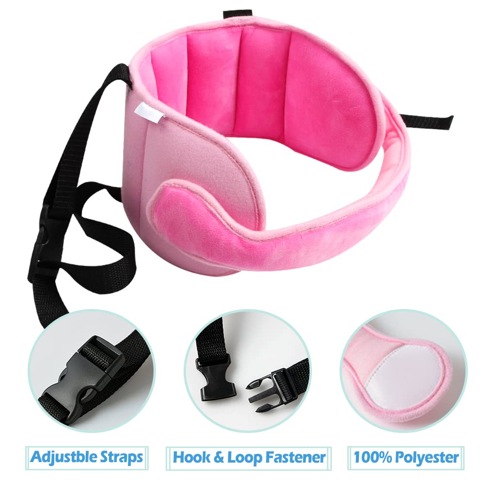 vocheer Banda de soporte para la cabeza del asiento de automóvil para bebé, ajustable para asiento de automóvil, soporte para siesta para niños,