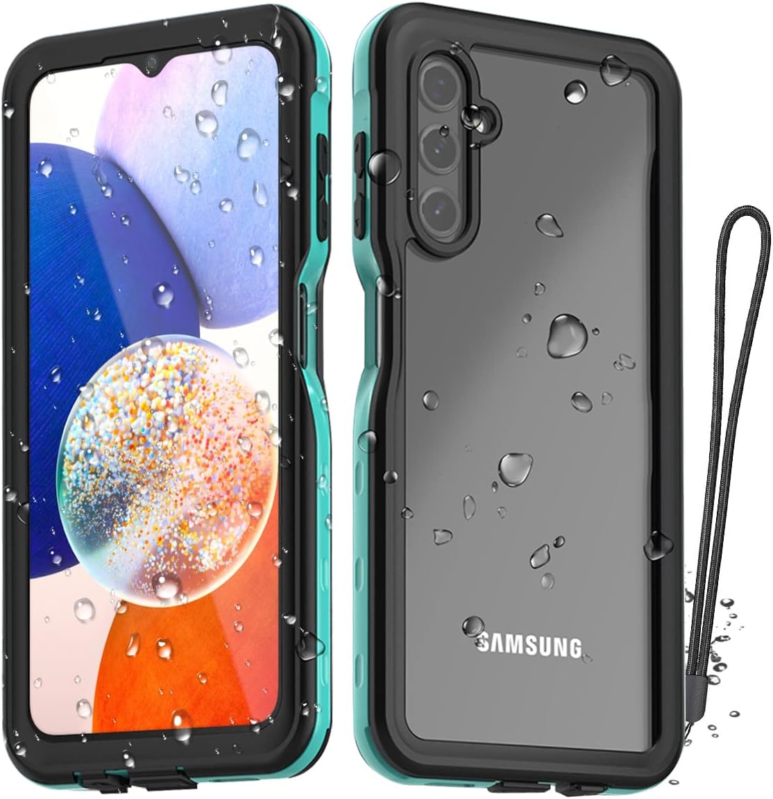 AICase Funda impermeable para Samsung Galaxy A14 5G, transparente, a prueba de agua, a prueba de golpes, a prueba de polvo, a prueba de nieve,