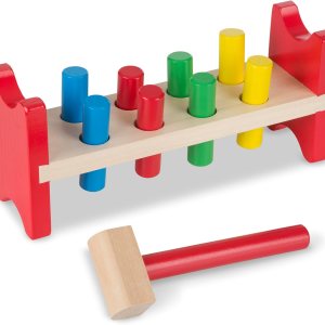 Melissa Doug Juguete de madera de lujo con martillo Melissa Doug Juguete de madera de lujo con martillo