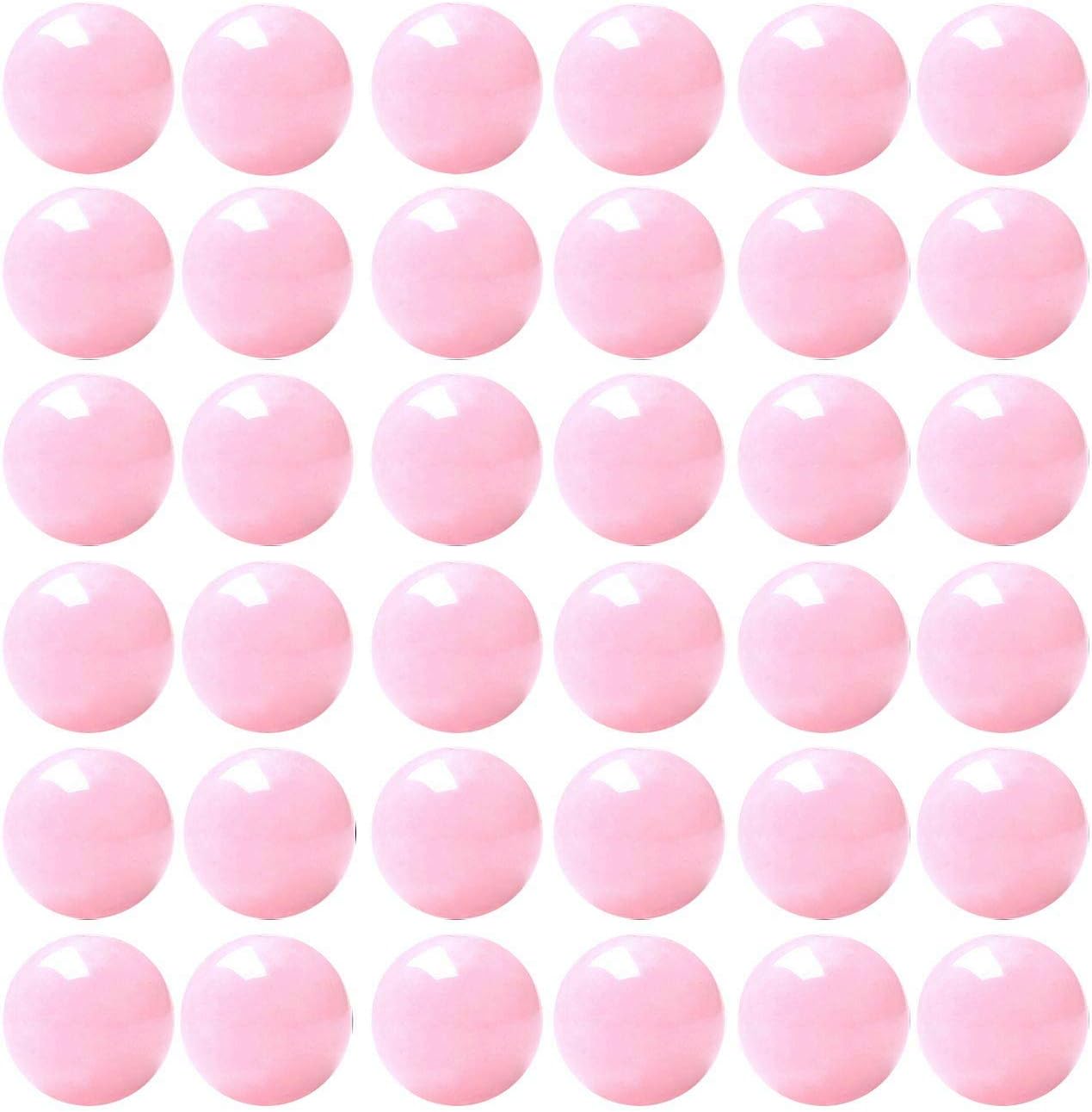 Cuentas de piedra natural, 100 cuentas redondas de cuarzo rosa de 0.315 pulgadas (0.315 in), cuentas sueltas de piedra auténtica, tamaño de agujero