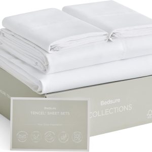 Bedsure Sábanas refrescantes California King, sábanas refrescantes para durmientes acalorados, suaves y sedosas, sábanas de Tencel transpirables, Bedsure Sábanas refrescantes California King, sábanas refrescantes para durmientes acalorados, suaves y sedosas, sábanas de Tencel transpirables,