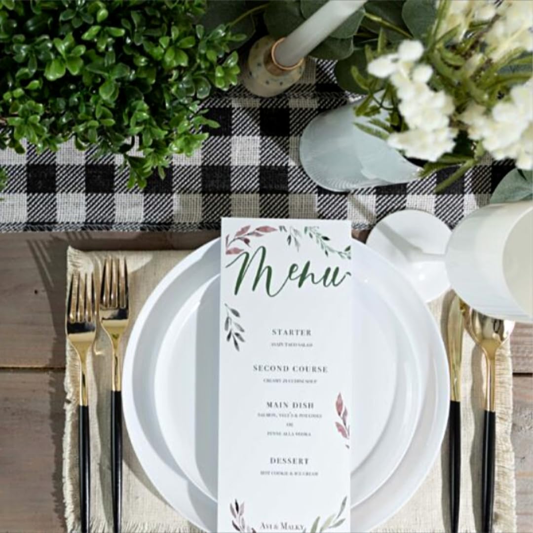 Blue Sky Edge White – Platos desechables de plástico redondos de 10.6 pulgadas (10 unidades) – Vajilla elegante y resistente para eventos y fiestas