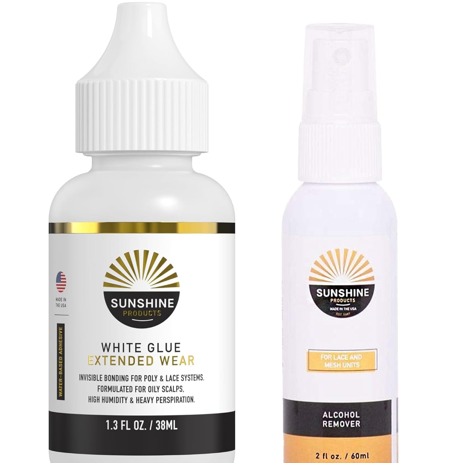 Adhesivo de alta calidad para peluca y tupé + removedor de cinta adhesiva solvente para pelucas, fabricado en Estados Unidos