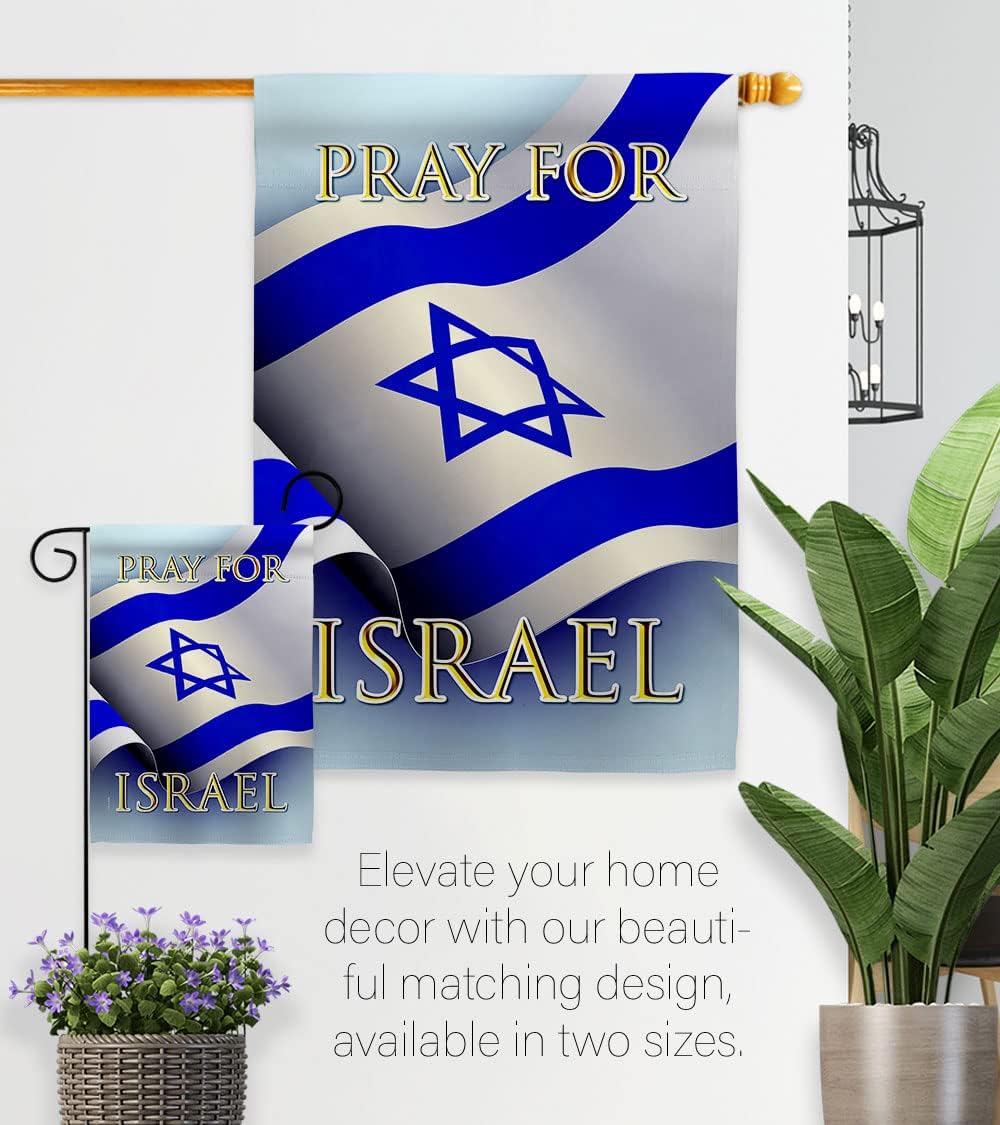 USA Decoration Pray for Israel – Juego de asta de bandera de Israel para el hogar, letrero de patio, soporte de tumba, poste de cementerio, tapiz