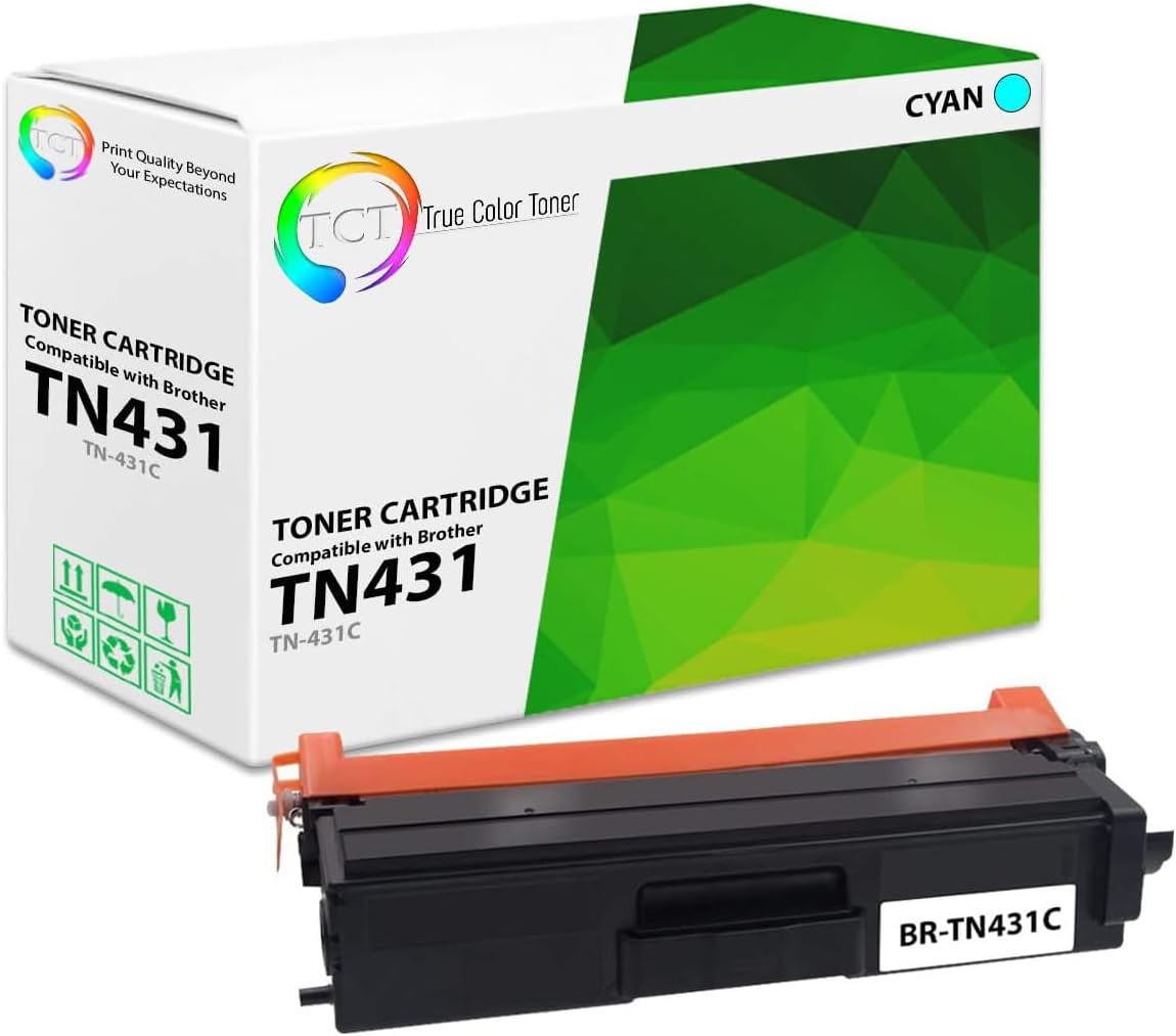 TCT Cartucho de tóner prémium compatible con TN431 TN-431 TN431BK TN431C TN431M TN431Y para impresoras Brother HL-L8260CDW L8360CDW L8360CDWT,