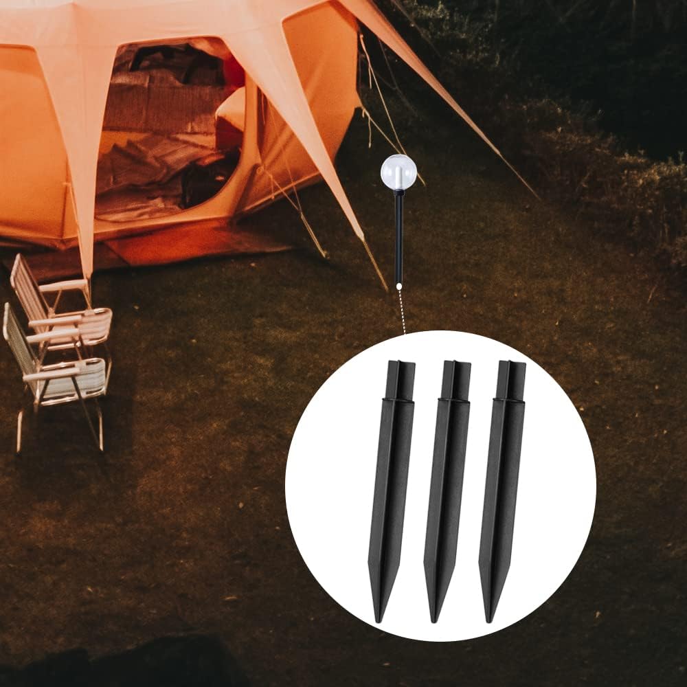 Bxxwin Estacas de plástico para tierra, 12 piezas de luces solares de repuesto, estacas de plástico ABS para luces solares de camino, luces de
