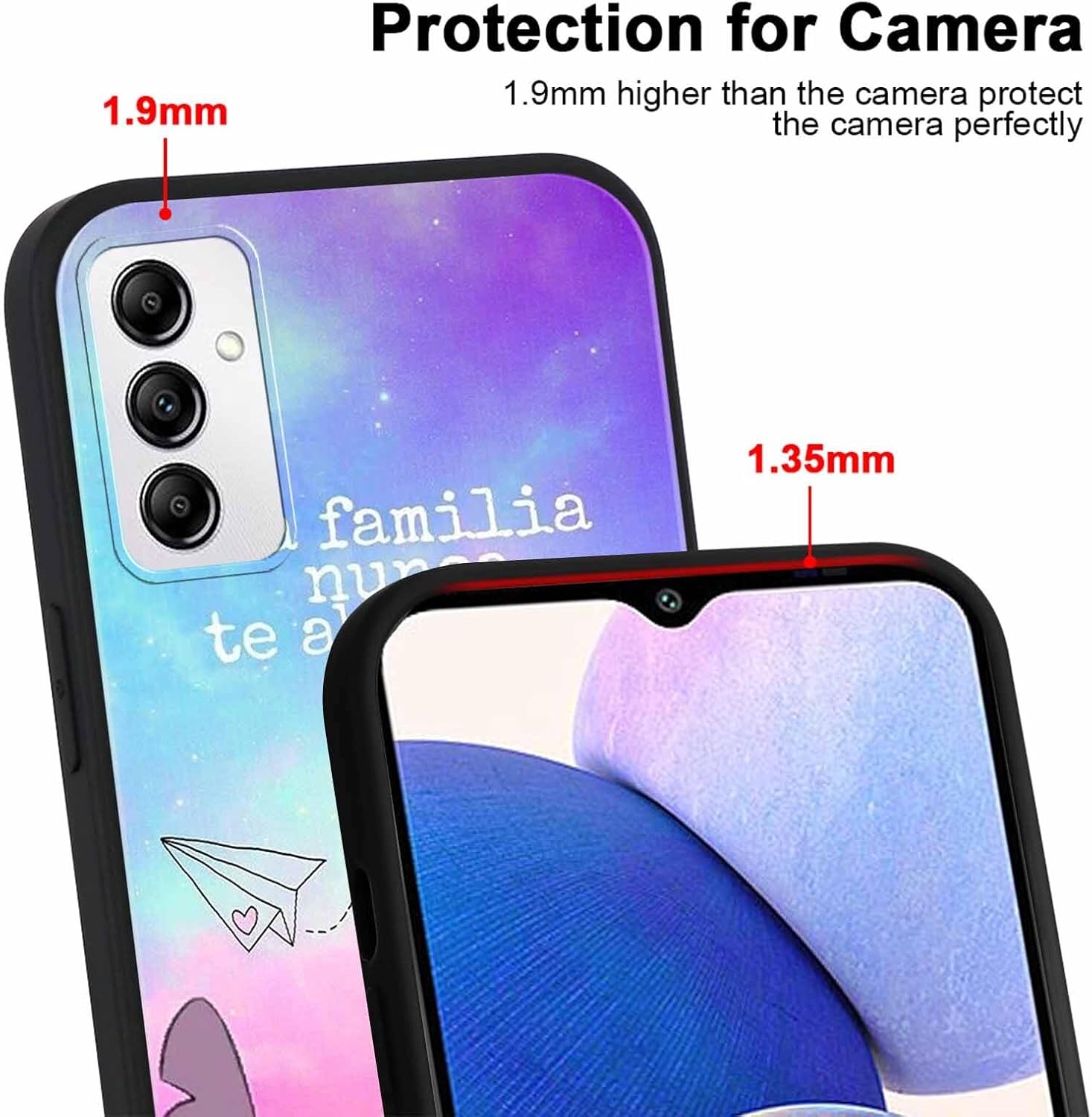 Paquete de 3 bonitas fundas de dibujos animados para Samsung Galaxy A14 5G de 6.6 pulgadas, funda estética de personajes de anime Kawaii femenino