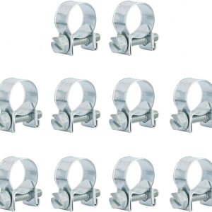 10 mini abrazaderas de manguera chapadas en zinc, eficientes y duraderas, tamaño de 24 a 1.024 in, adecuadas para sistemas de inyección de 10 mini abrazaderas de manguera chapadas en zinc, eficientes y duraderas, tamaño de 24 a 1.024 in, adecuadas para sistemas de inyección de
