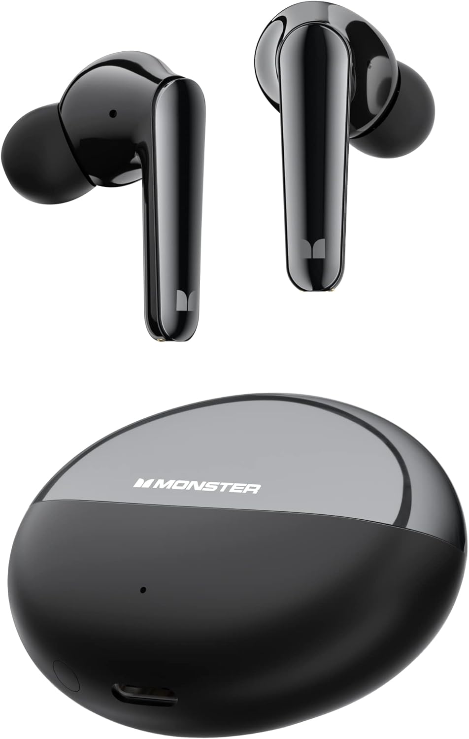 Monster N-Lite 203 AirLinks – Auriculares inalámbricos Bluetooth HiFi Stereo, auriculares inalámbricos con reproducción de 30 horas, carga tipo C,