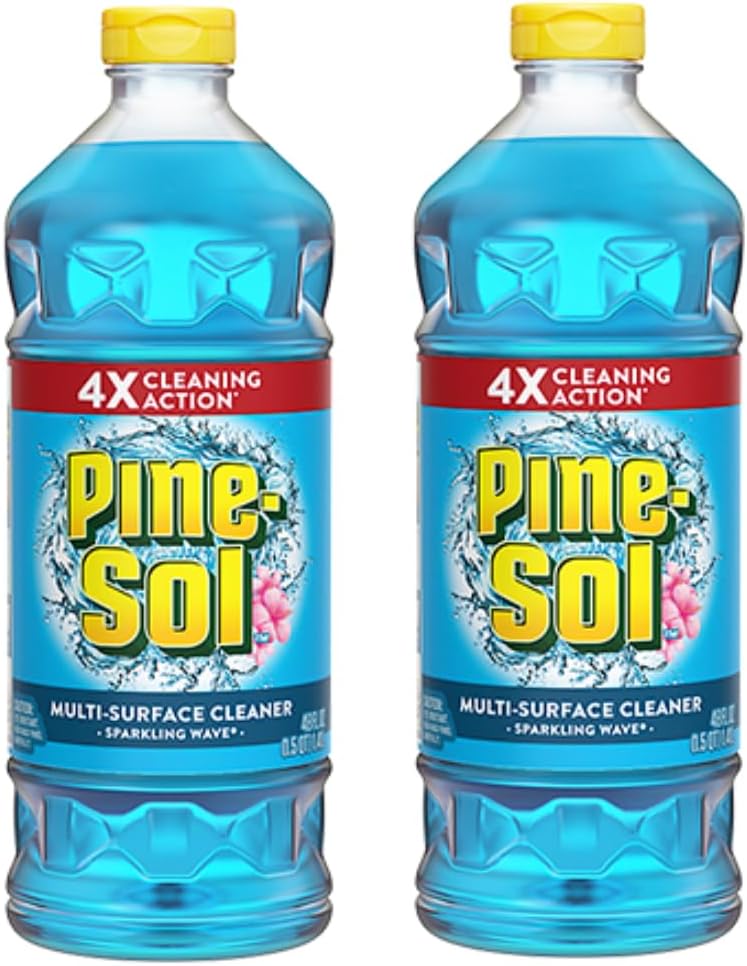 Pinesol All Purpose Cleaner Pine sol, Blue Sparkling Wave – 48 Fl Oz (Pack of 2)