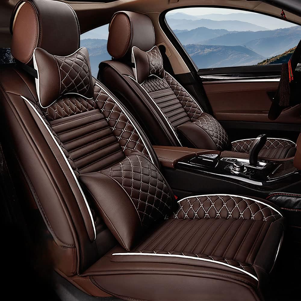 Funda de asiento delantero y trasero para Hyundai Elantra 2001-2025, accesorios de funda de asiento interior impermeable con 2 almohadas para el