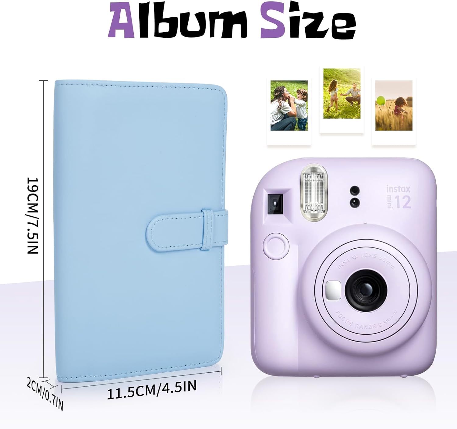 Phetium Mini álbum de fotos de 108 bolsillos para Fujifilm Instax Mini, Polaroid Snap, foto de 2 x 3 pulgadas, tarjeta de fotos Kpop, álbum de