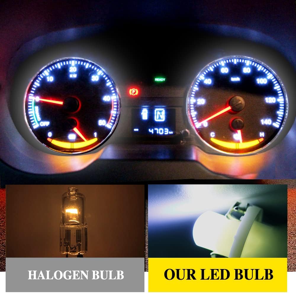 Bombillas para velocímetro de cúmulo de calibre superbrillantes 17 18 27 37 58 86 2721 Bombilla T5 B8.5d COB 1SMD LED para tablero de instrumentos