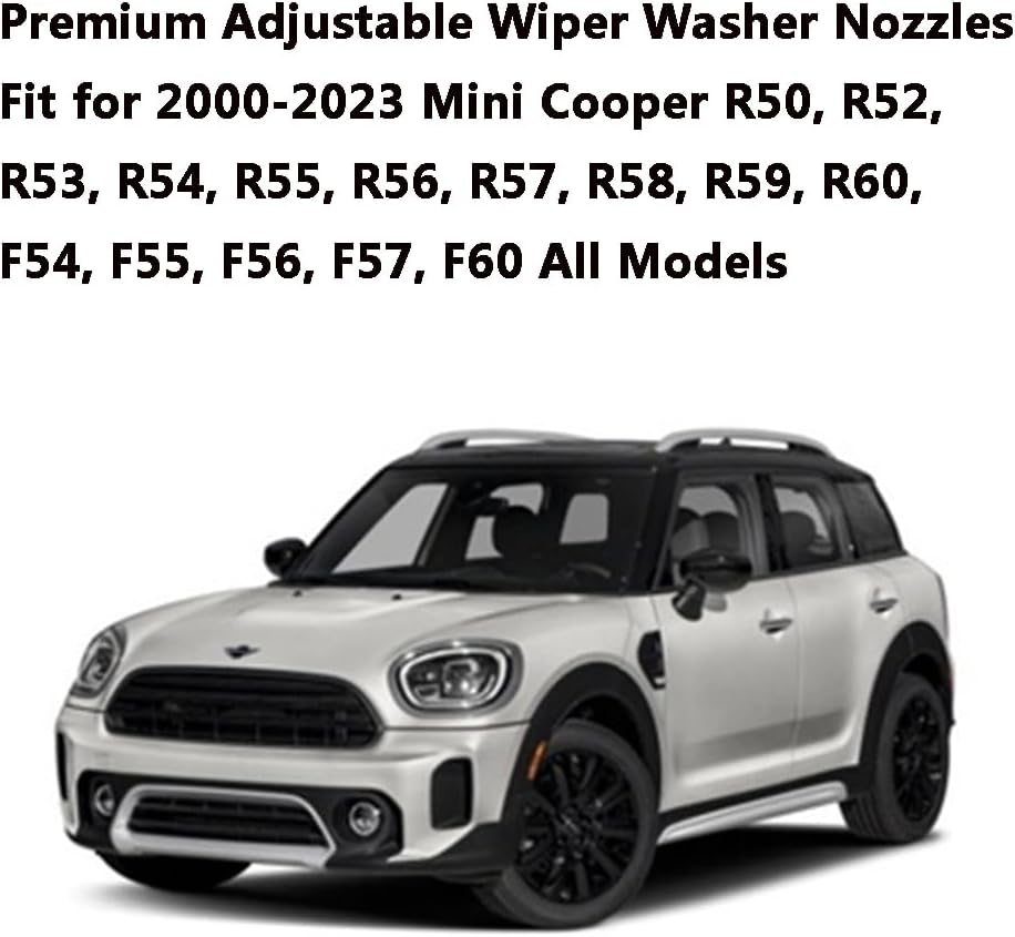 Boquillas de limpiaparabrisas ajustables de alta calidad, sin calefacción, para Mini Cooper S JCW Cabrio Electric Clubman Countryman 2000-2023